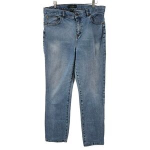 Lauren Ralph Lauren Plus Size Jeans Blue Straight 14 High Rise High Waisted Mom